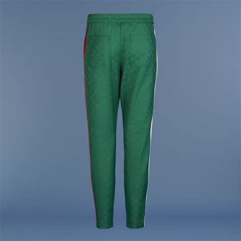 gucci green pants|gg satin jacquard pants.